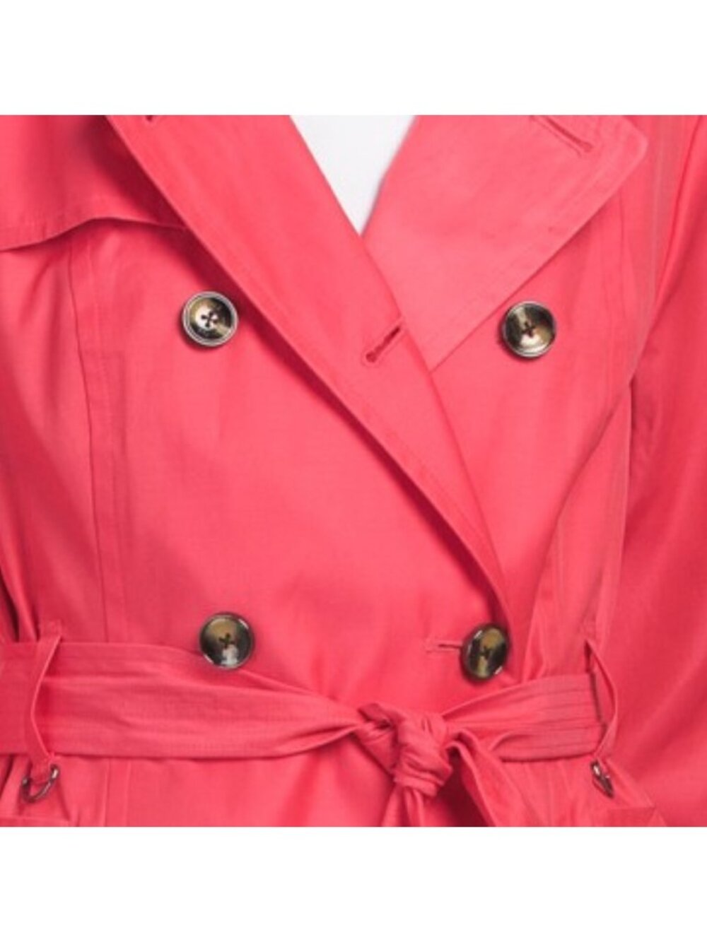 LONDON FOG Belted Trench Coat With Hood - Picture 4 of 4